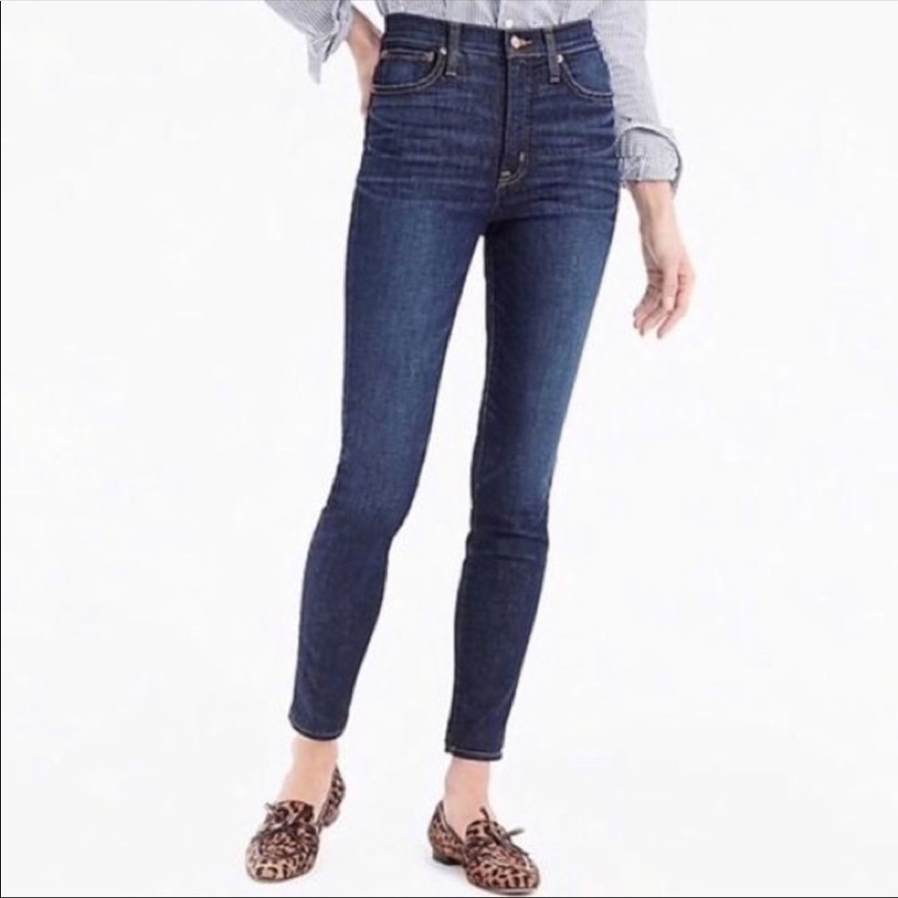 J. Crew 9” High-Rise Toothpick Jeans